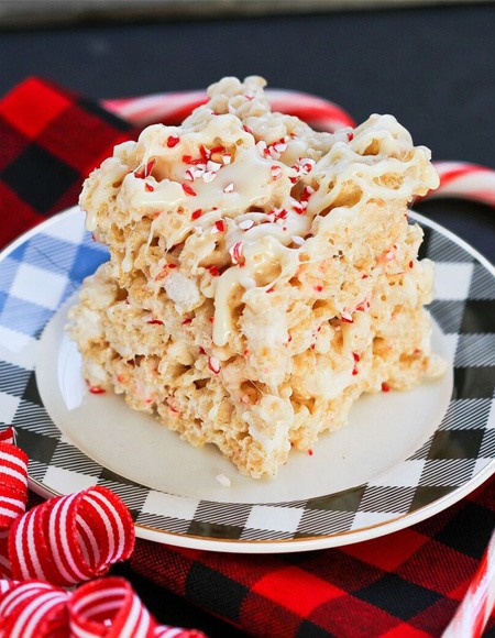 Candy Cane Crispy Treats Mobile