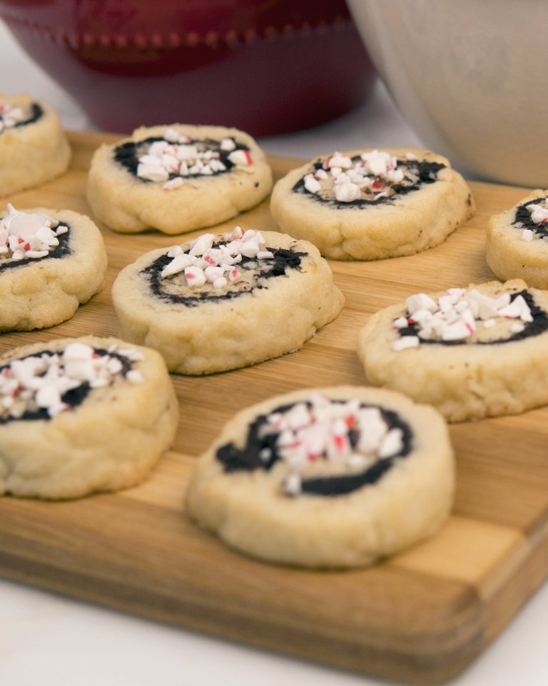 Chocolate Peppermint Pinwheel Cookies Mobile