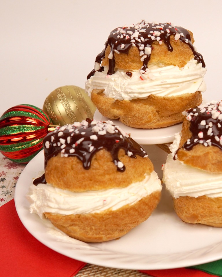 Peppermint Christmas Cream Puffs Mobile